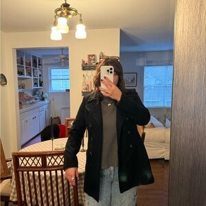 Tommy Hilfigure Black Peacoat